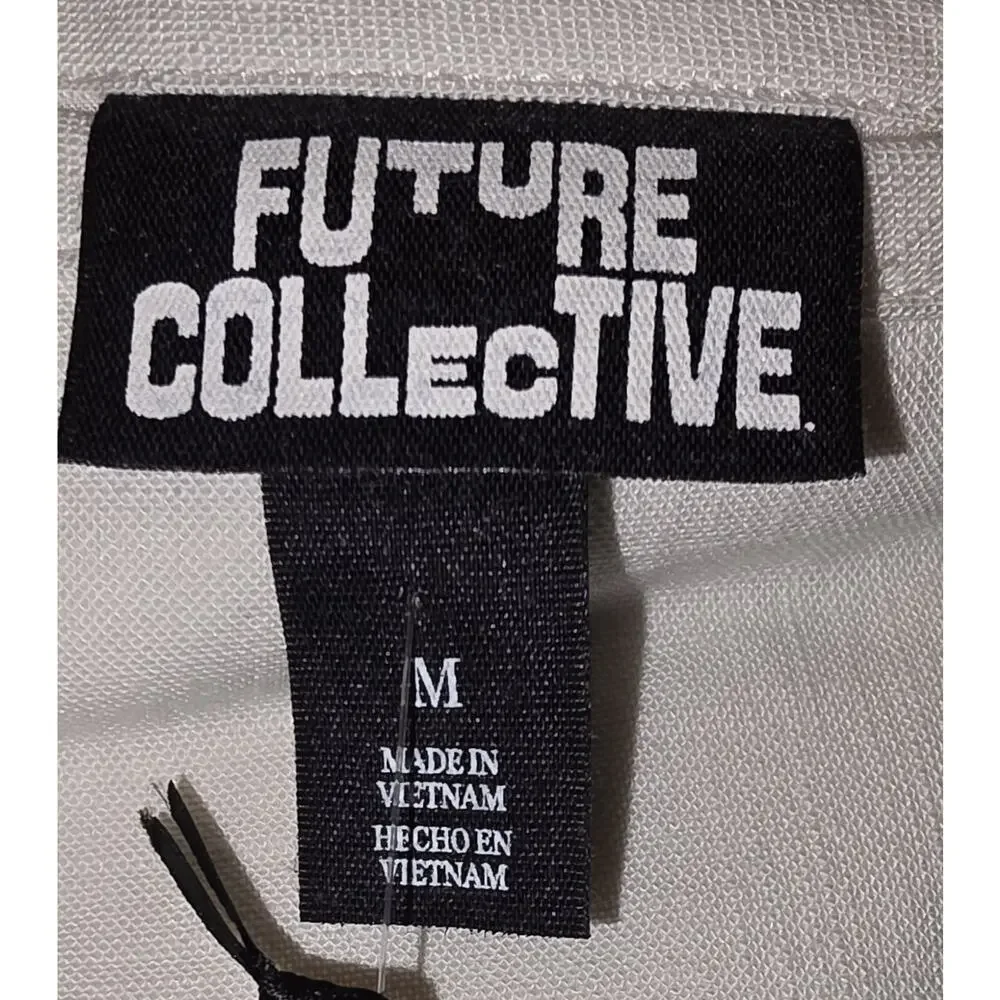 NWT M Ivory Midi Pencil Wrap Lined Skirt w/Side‎ Tie by Future Collective